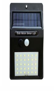 Solar laddningsvägglampa 30LED människokropp induktion vägglampa utomhus trädgård trädgård ljus triangel belysning gata ljus7320469