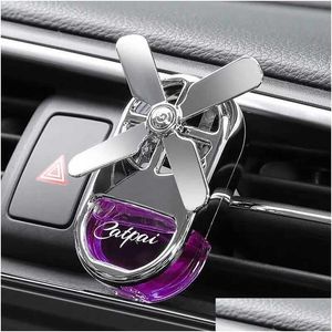 Interior Decorations Four Leaf Air Freshener Outlet Alloy Clip Aromatherapy Fragrance Per Diffuser Car Accessories 0209 Drop Deliver Dh9En