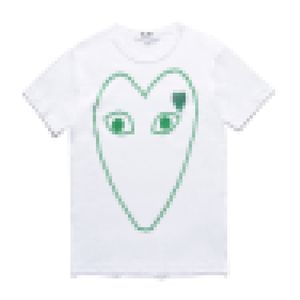 Designer TEE Com Des Garcons PLAY T-shirt L Cotton WHT Solid Color Unisex Japan Best Quality EURO size