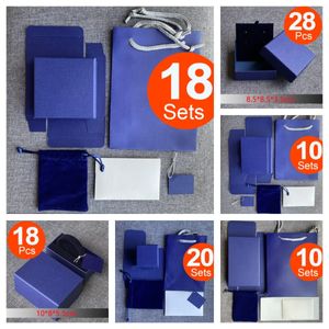 SW* 20 LOT Original Armband Ring Gift Jewelry Box Set Pouches Påsar för halsband örhänge Charm Wholesale Bundle Factory Sale 240110