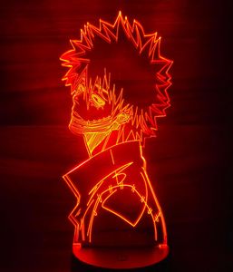 My Hero Academia Dabi Figures 3D Anime Lamp Nightlight Model Toys Boku No Hero Academia Dabi Figurine Collection Led Toy7260493