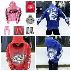 Men and Designer Hoodie Long Sleeve Pants Pullover Street Hip Hop Retro Alphabet Print High Grey Blue Red White Star Hoodie D9