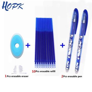 Erasable Pen Set Blue Black Color Ink Writing Gel Pens Washable handle Rod for School Office Stationery Supplies Exam Spare 240111