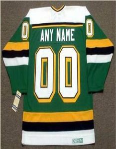 Изготовленные на заказ мужские молодежные женские винтажные MINNESOTA NORTH STARS 1980 CCM по индивидуальному заказу любое имя хоккейный трикотаж размер S5XL или на заказ любое имя или3117142