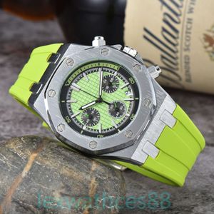 Audemars High Quality Audemars Luxury APS Designer för herrklockor Oak Fruit Color Series 26703 Automatisk mekanisk Ultra Strong Luminous Rubber Strap Matt Size 42mm