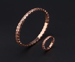 Simples moda jóias pulseira colmeia pulseira de ouro das mulheres pulseira única fileira diamante pulseira anel jóias whole6477414
