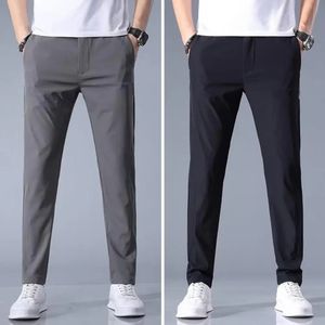 Pantaloni da golf Pantaloni estivi ultrasottili elastici in seta di ghiaccio da uomo Pantaloni sportivi da golf ad asciugatura rapida 240111