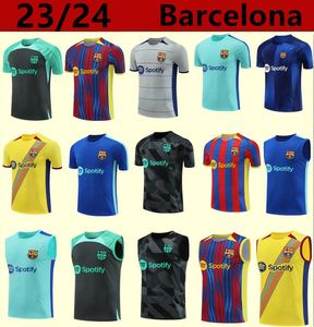 23/24 Erkekler Barcelona Terzçilik Futbol Jersey Barca Klasik Stil Yetişkin Eğitim Takımı 23/24SWORT SLEVE VECH TRACHSUITS