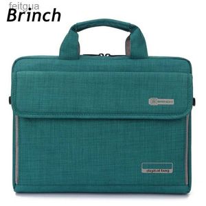 Laptop Cases Backpack Brinch Brand Shockproof Laptop Bag 131415.6 InchMan Lady Shoulder Messenger Case For Macbook Air Pro Notebook PC DropShip YQ240111