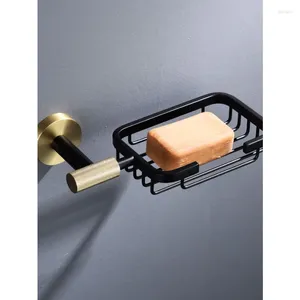 Set di accessori da bagno Cappotto in oro rosa nero Appendiabiti Porta asciugamani Porta carta Scopino Accessori hardware per il bagno