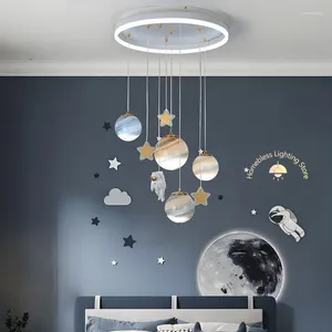 Deckenleuchten, moderne, minimalistische Kinder-Unterhaltungsbereich-Lampe, Teenager-Schlafzimmer, Astronaut, Weltraum-Stern, Glas-Glanz-Leuchten, D50