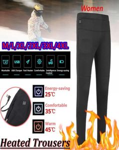 Pantaloni riscaldanti da donna Pantaloni invernali da trekking all'aperto Febbre a vita alta Pantaloni leggings Pantaloni riscaldati con ricarica USB addensata2024528