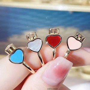 Fashion Brand Designer Rose Gold Beimu Heart Shaped Ring for Women's Minimalist Temperament Luxury Jewelry Party Gift