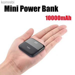 Power Bank для сотового телефона Mini Power Bank 10000 мАч Цифровой дисплей Питание Внешняя батарея для сотового телефона Портативное зарядное устройство Вспомогательная батарея Small PowerbankL240111