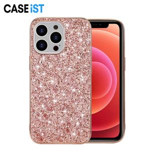 Castist Luxury Full Diamond Cose Telefone Cage Glefling Bloatter Bling Proszek cekiny Women Prezent TPU PC Tylna okładka dla iPhone'a 15 14 13 12 11 Pro Max XS XR 7 8 Plus Samsung