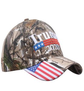 Camuflagem Donald Trump chapéu EUA Bandeira boné de beisebol Keep America Great 2020 Hat 3D Bordado Estrela Carta Camo ajustável Snapback8253250