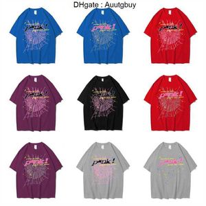 T-shirt Spider Sp5der Young Thug 555555 T-shirt estate Uomo Donna moda nero Rosa Hip Hop Abbigliamento a maniche corte 4AN1