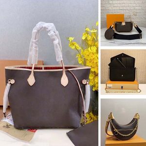 borsa a tracolla borsa a tracolla da donna di design borsa a portafoglio borsa di lusso Borsa classica con capacità stampata Patta di moda versatile Borsa con cerniera tre in uno Borsa a mano portafoglio da uomo