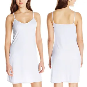 Vestidos casuais feminino estilingue vestido curto sólido sem mangas deslizamento sob férias verão