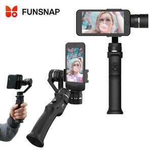 Tripés Funsnap Captura Gimbal Estabilizador para Telefone Automático Balance Selfie Stick Tripé com Bluetooth Remoto para Smartphone GoPro Cam