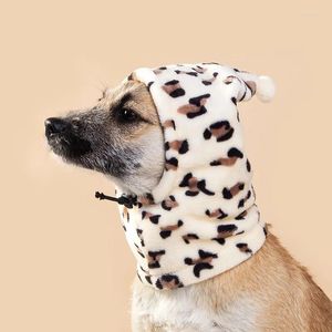 Dog Apparel Leopard Print Puppy Hat Funny Christmas Shapeshifting Decoration Head Windproof Accessories