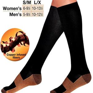 5pair Men Compression Nocks Медное волокно усталость против давления вену Эластичное путешествие.