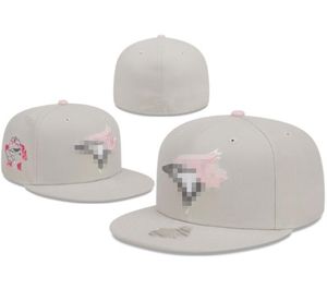 Herren-Baseball-Blue Jays-Hüte in taillierter Größe LA Snapback-Hüte World Series weiß Hip Hop SOX Sport Caps Chapeau Rose Stitch Heart „Serie“ „Love Hustle Flowers für Frauen