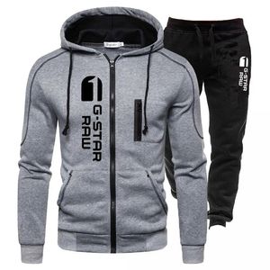 Men's Tracksuit Casual Jogging Suit Outdoor Set Zipper Hoodies Black Sweatpant 2pcs Spring Fashion Streetwear S-4XL 240111