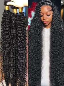 Luvin 30 40 tum Loose Deep Wave Bundles Human Hair 100% Brasilian Remy Hair Curly Water Wave 3 4 Bundles Deal Wholesale 240111