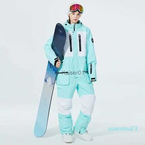 Ternos de esqui Novo Macacão de Esqui de Uma Peça Mulheres Homens Inverno Traje Ao Ar Livre À Prova D 'Água À Prova de Vento Espesso Calor Snowboard Terno de Esqui All-in-One