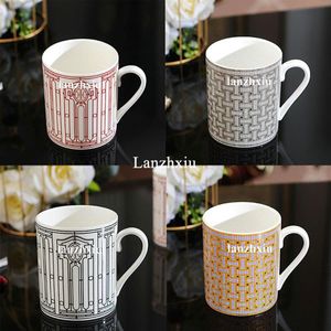 Good quality Bone china mug Ceramic coffee cup tea cup Couple mugs High capacity Drinkware Wedding Birthday Christmas Gift218D