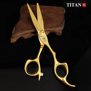 Titan frisörs sax Barber Professional Cutting Hair Salon Style Tool Rostfritt stål 240110