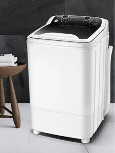 Maskiner tvättmaskin 7 kg enkel fat halvautomatisk tvättmaskin kompakt tvättmaskiner uv blå ljus kläder tvättmaskin