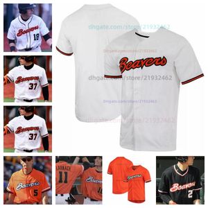 Maßgeschneidertes College-Baseballtrikot, komplett genäht, OSU Oregon State Beavers, Anthony Marnell IV, Drew Talavs, Noah Ferguson, Joey Mundt, Aiden May, Canon Reeder, Jacob Krieg