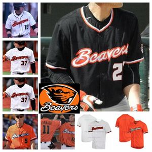 Benutzerdefiniertes College-Baseball-Trikot, komplett genäht, OSU Oregon State Beavers Elijah Hainline Brandon Forrester Evan Gustafson Carson McEntire Herren-Damen-Trikots