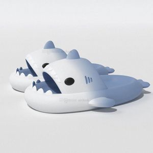 Summer Home Women Shark Slippers Anti-skid EVA Solid Color Couple Parents Outdoor Cool Indoor Household Funny Shoes 99D4#