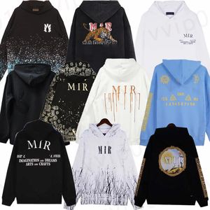 2024 Designer Quente Hoodie Mens Mulheres Amirri Hoody Moda Carta Bordado Solto Casual Manga Longa Pulôver Hoodie Algodão Moletons High Street Roupas