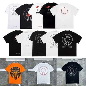 Deigner Erkek Kadınlar Tişört Yaz Looe Marka CH Baskı Mektubu Giyim T-Shirt Claic Lüks Tee Caual Saf Pamuk Kadın Üst Kısa Kollu Aian 889