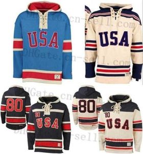 Mthr 1980 Miracle On Team USA Ice Hockey Jerseys Hockey Jersey Hoodies Anpassade valfritt namn valfritt nummer sömnad hoodie sporttröja m9828748