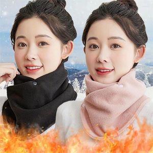 Scarves Winter Fleece Neck Scarf Thickened Warmth Autumn Sleeve Women'S Versatile Plush Double Layer Neckerchief Ring