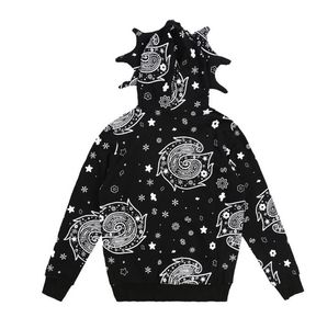 Star 3D Tryckt Y2K Casual Retro Men's Zip Up Hoodie Coats Men Printing Jacket Sweatshirts Bapes Hoodie 4469