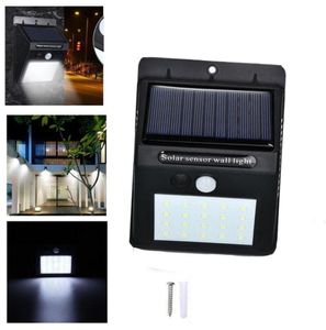 Solar Lamp Motion Sensor Wall Light 20Led 30LED Outdoor Security Lights Wireless för Garden Patio Yard Deck Garage Fence4755614