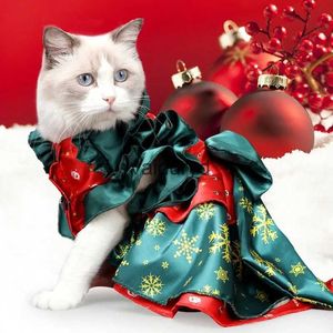 Cão vestuário pet gato trajes festa de natal saia outono inverno cosplay vestido para pequenos gatos médios roupas acessóriosvaiduryd