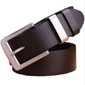 stainless steel buckle strap mens belts luxury full grain cowhide 100% genuine leather formal business real 140cm vetetable tan 240110