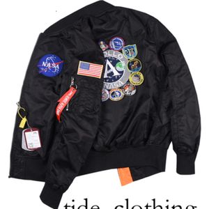 Giacca di design Giacca bomber sottile da uomo Dingdin NASA Apollo Edizione commemorativa Cappotto uniforme da baseball primavera autunno Pietra di alta qualità 37