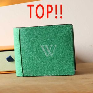 2024 New Designer wallet multiple Card Holder top quality credit wallets fashion green blue canvas leather purse men women taigarama pouch bag with box M30995