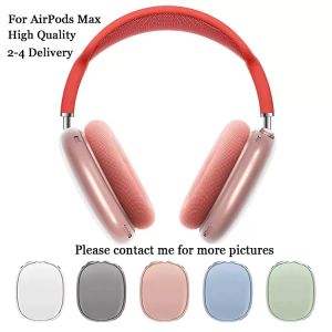 AirPods için Max Bluetooth Kulaklıklar Kulaklık Aksesuarları Şeffaf TPU Katı Silikon Su Geçirmez Koruyucu Koruyucu Kılıf Airpod MAXS Kulaklık Kulaklık Kılıfı