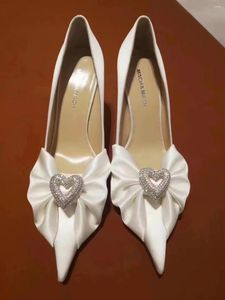 Zapatos de vestir Mach y Niche Love Diamond Pointe Heels Satin Fashion Rhinestone Banquet Bridal Singles