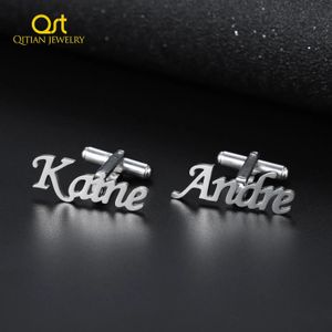 Necklaces Personalized Customize Men's Name Cufflinks High Quality Wedding Jewelry Cufflinks Groom/Best Man/Best Friend Shirt Cufflinks