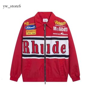 RHUDE MENS VARSITY JACKET Y2K AMERICAN VINTAGE BASEBALLMAN JACKET WOMENS Embroidered Coatはさまざまなスタイルで利用可能なブランドカップルWindbreake 4973